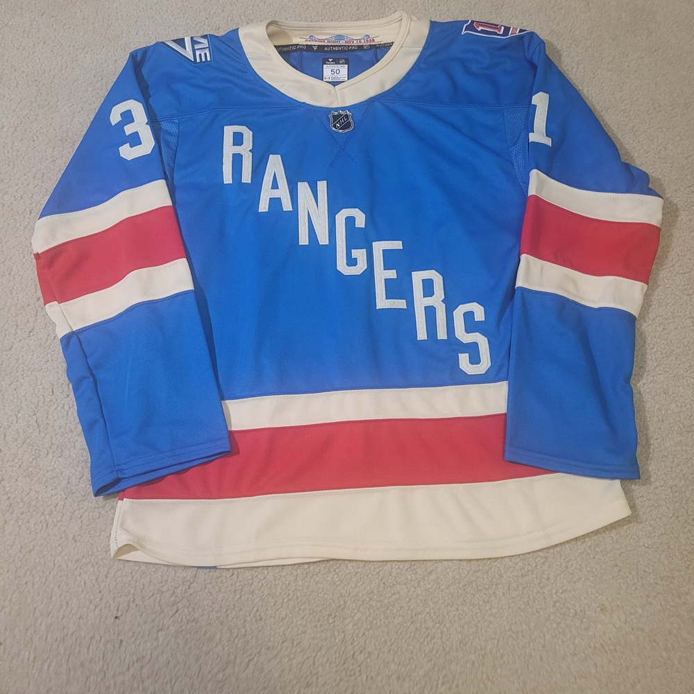 Fanatics NY Rangers Igor Shesterkin #31 Centennial NHL Stitched Jersey Men 50